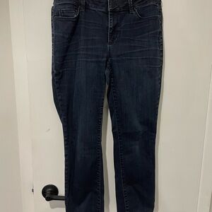 Ann Taylor Curvy Fit Dark Indigo Straight Leg Jeans
